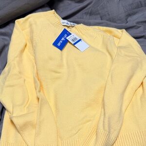 Women's Soft Yellow Crew Neck Sweater